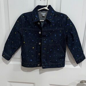 COS Kids Navy Denim Jacket with Colorful Speckles